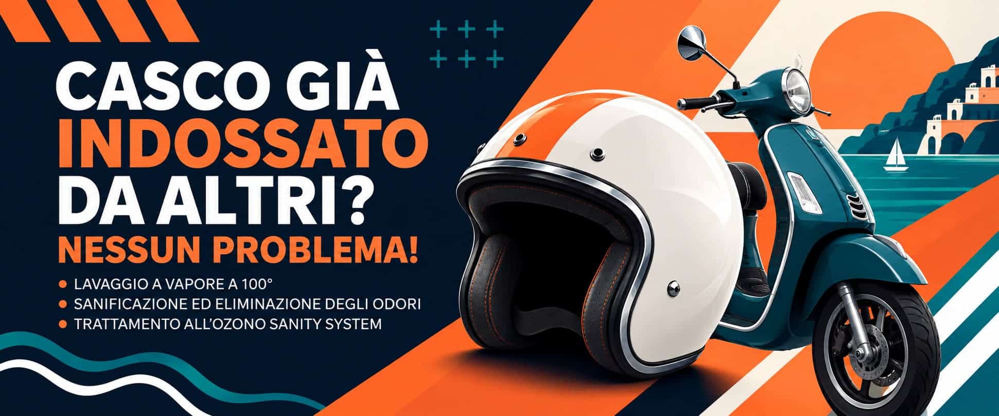 Caschi lavati, sanificati e trattati all’ozono
